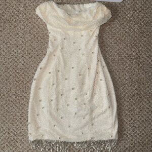 Oh Polly dress with pearls and trim:)